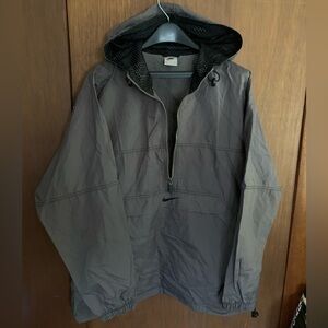 Nike Center Swoosh Men’s Large Grey Windbreaker Longsleeve